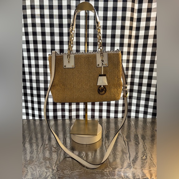 Michael Kors Handbags - Michael by Michael Kors Rosalie Straw Satchel